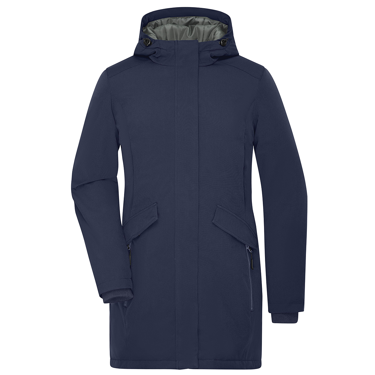 Daiber JN1175 Klassischer, wattierter Parka mit angeschnittener Kapuze blau (navy)