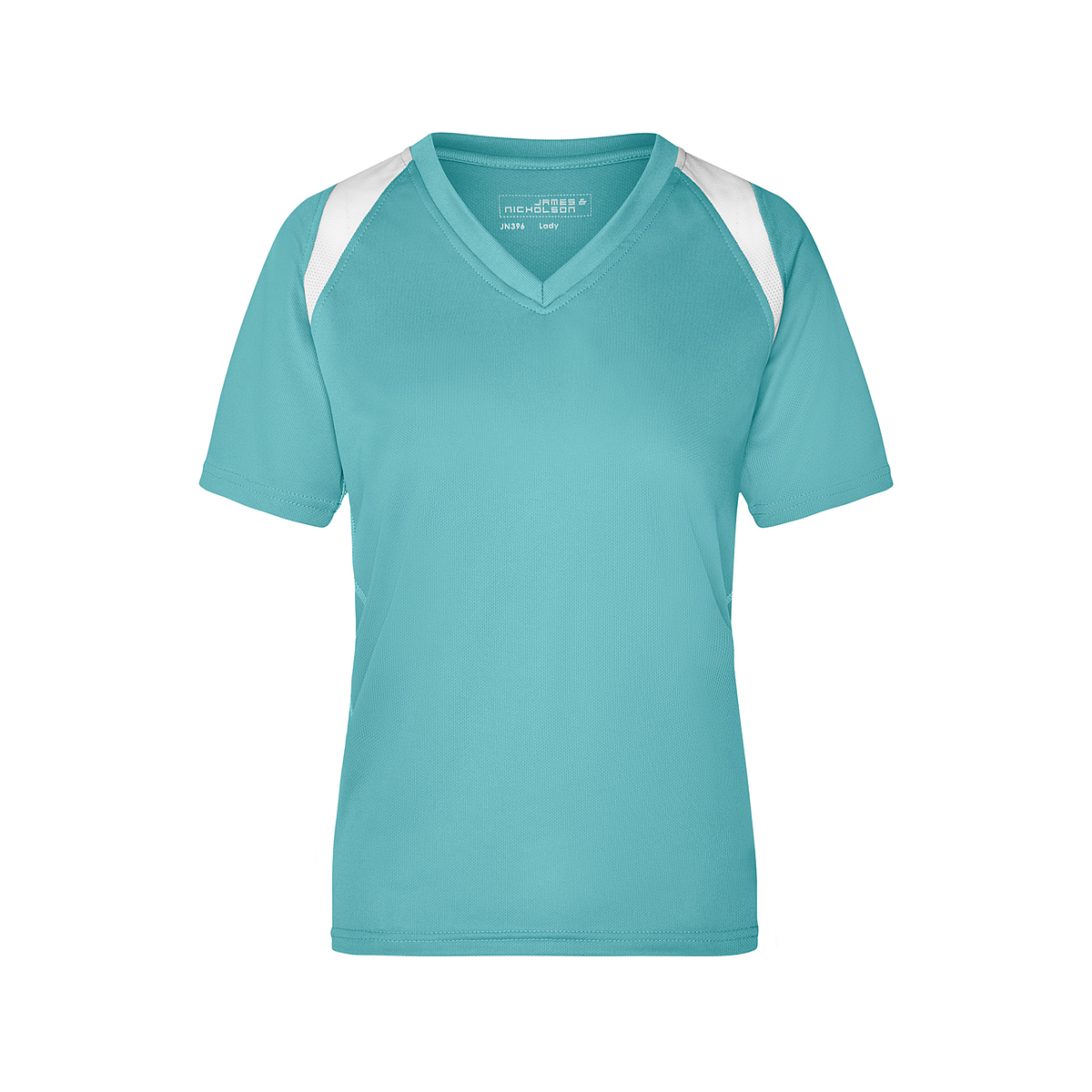 Daiber JN396 Atmungsaktives Laufshirt weiß/grün (mint/white)