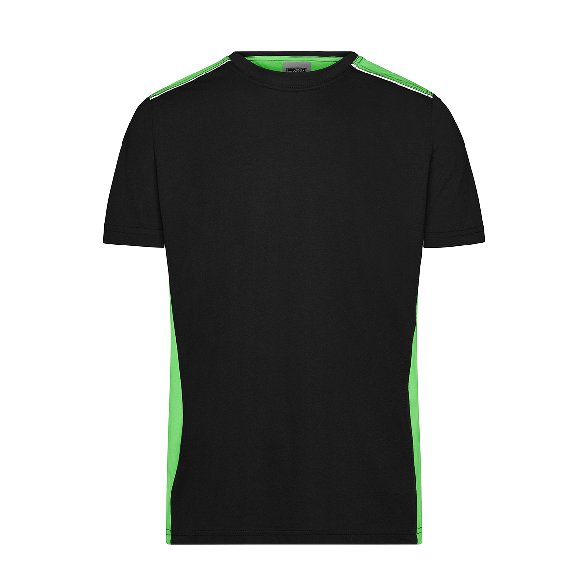 Daiber JN860 T-Shirt mit Kontrasteinsätzen schwarz/grün (black/lime-green)