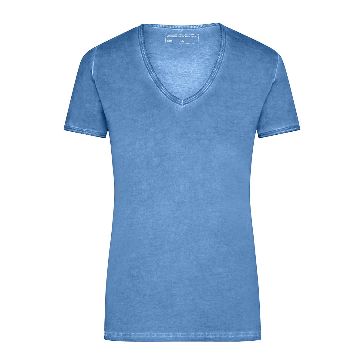 Daiber JN975 Trendiges T-Shirt mit V-Ausschnitt blau (horizon-blue)
