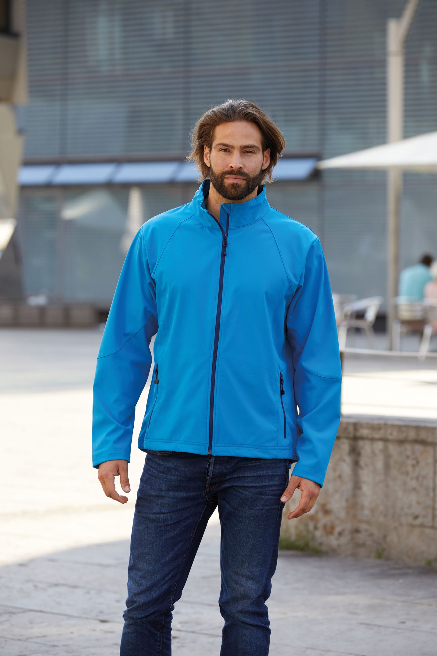 Daiber JN1020 Giacca softshell alla moda bianca (bianco sporco)