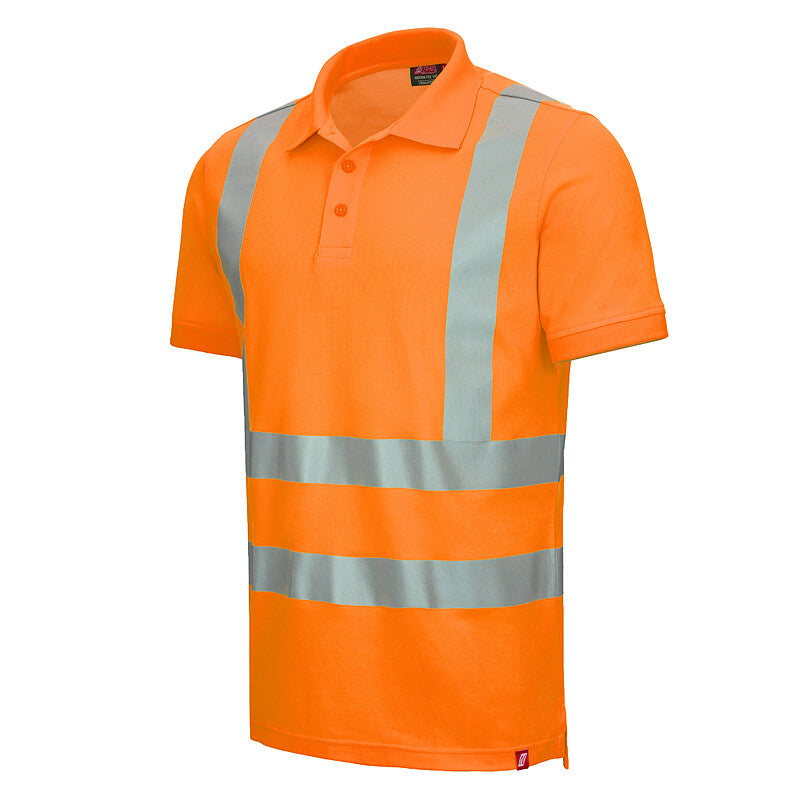 Nitras 7013 MOTION TEX VIZ Warn-Poloshirt neonorange/uni