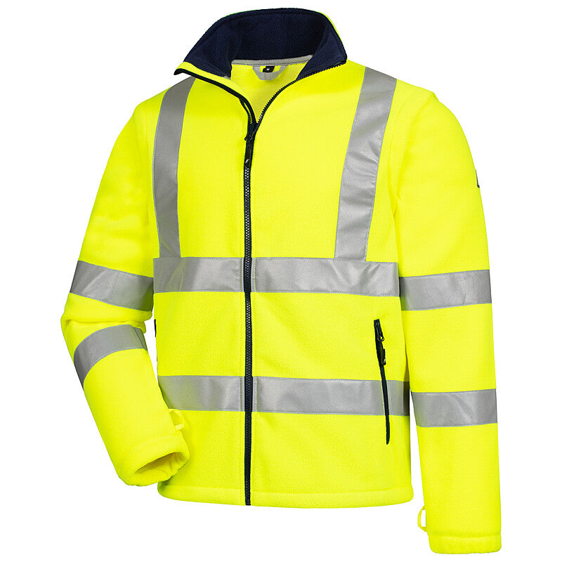 Nitras 7061 MOTION TEX VIZ Warn-Fleecejacke neongelb/uni