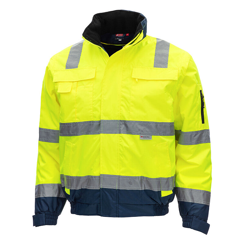 Nitras 7141 MOTION TEX VIZ PLUS Warn-Pilotenjacke neongelb/marineblau