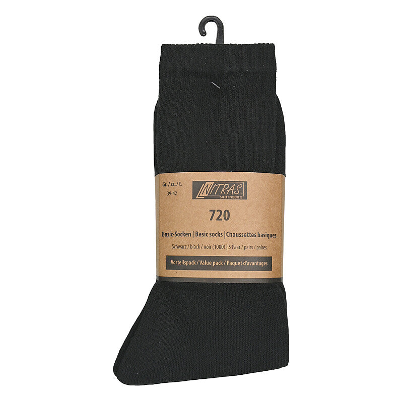 Nitras 720 Socken schwarz/uni