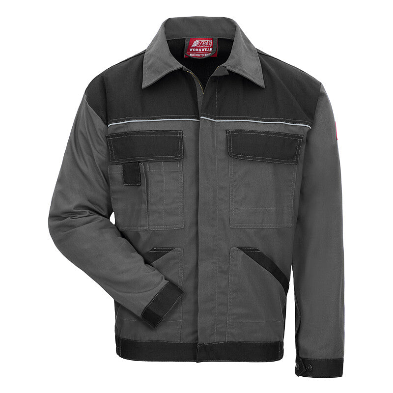 Nitras 7552 MOTION TEX LIGHT Arbeitsjacke grau/schwarz