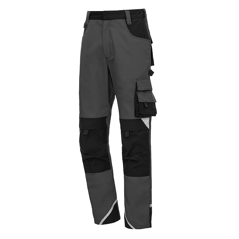 Nitras 7612 MOTION TEX PLUS Arbeitshose lang grau/schwarz