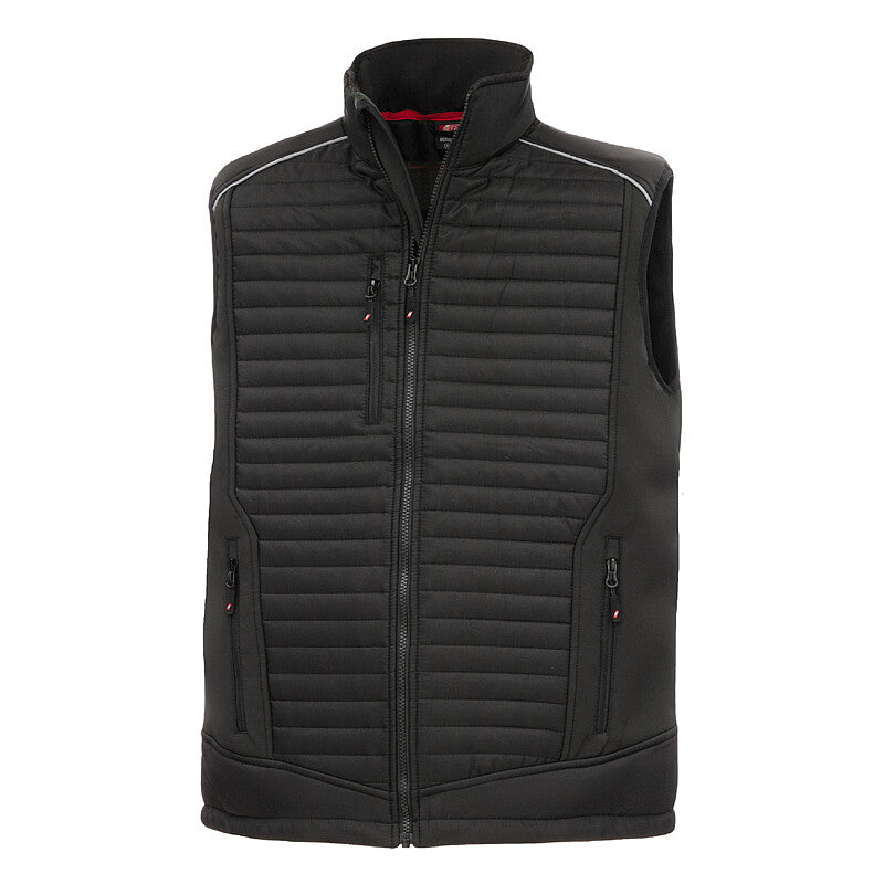 Nitras 7660 MOTION TEX PLUS gesteppte Softshellweste schwarz/uni