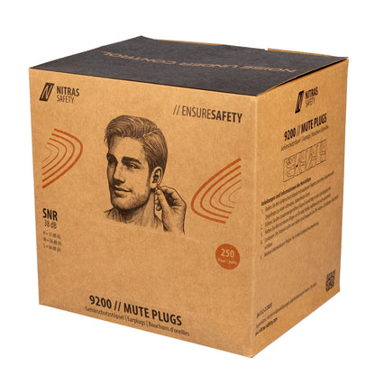 Nitras 9200 MUTE PLUGS Gehörschutzstöpsel orange/uni