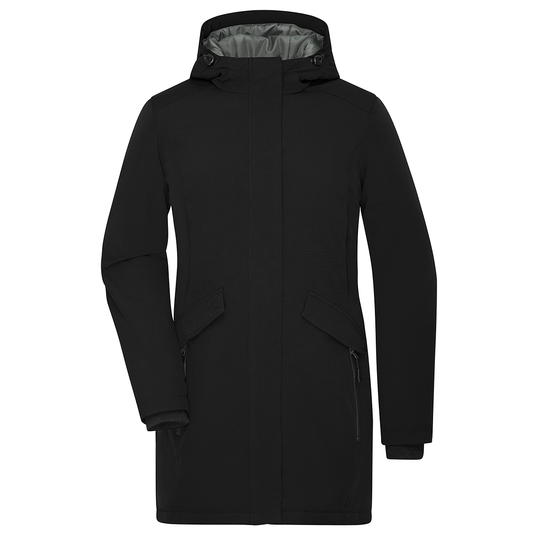Daiber JN1175 Klassischer, wattierter Parka mit angeschnittener Kapuze schwarz (black)