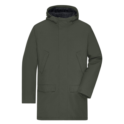 Daiber JN1176 Klassischer, wattierter Parka mit angeschnittener Kapuze grün/oliv (olive-green)