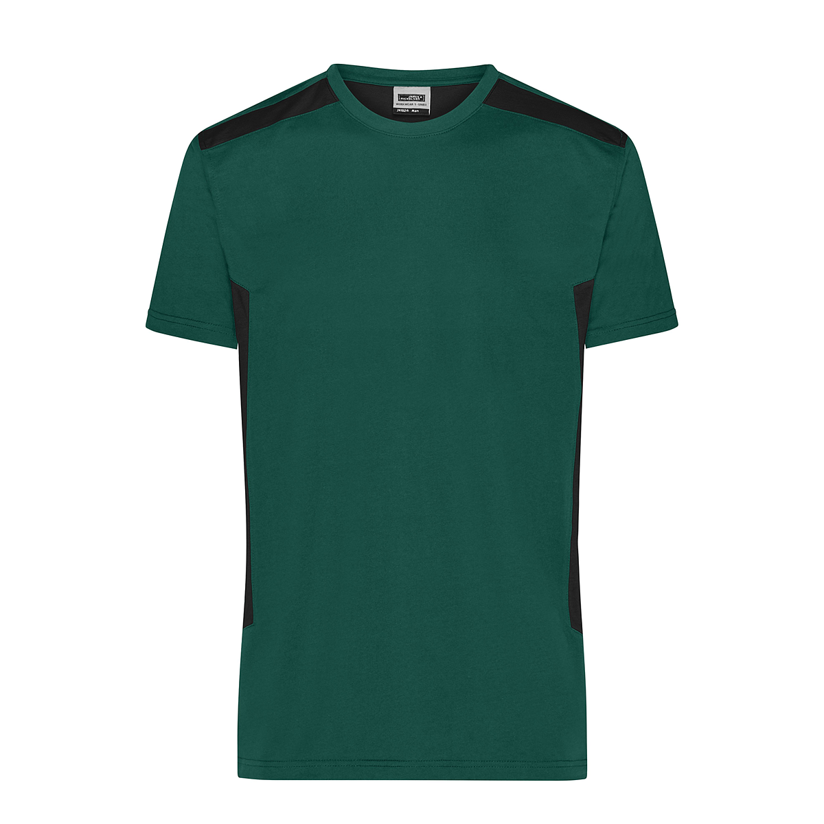 Daiber JN1824 T-Shirt mit Kontrasteinsätzen schwarz/grün (dark-green/black)