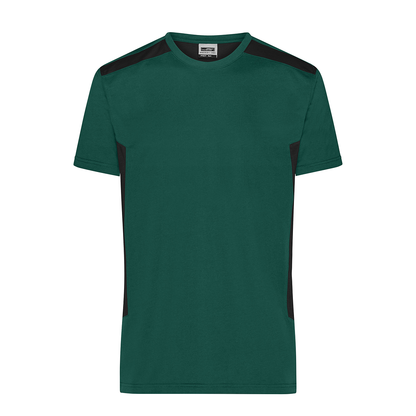 Daiber JN1824 T-Shirt mit Kontrasteinsätzen schwarz/grün (dark-green/black)