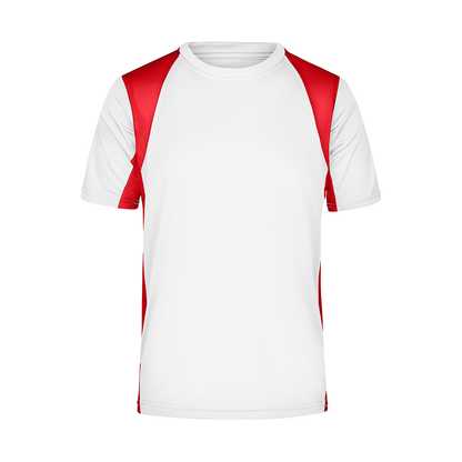 Daiber JN306 Funktionelles Laufshirt weiß/rot (white/red)