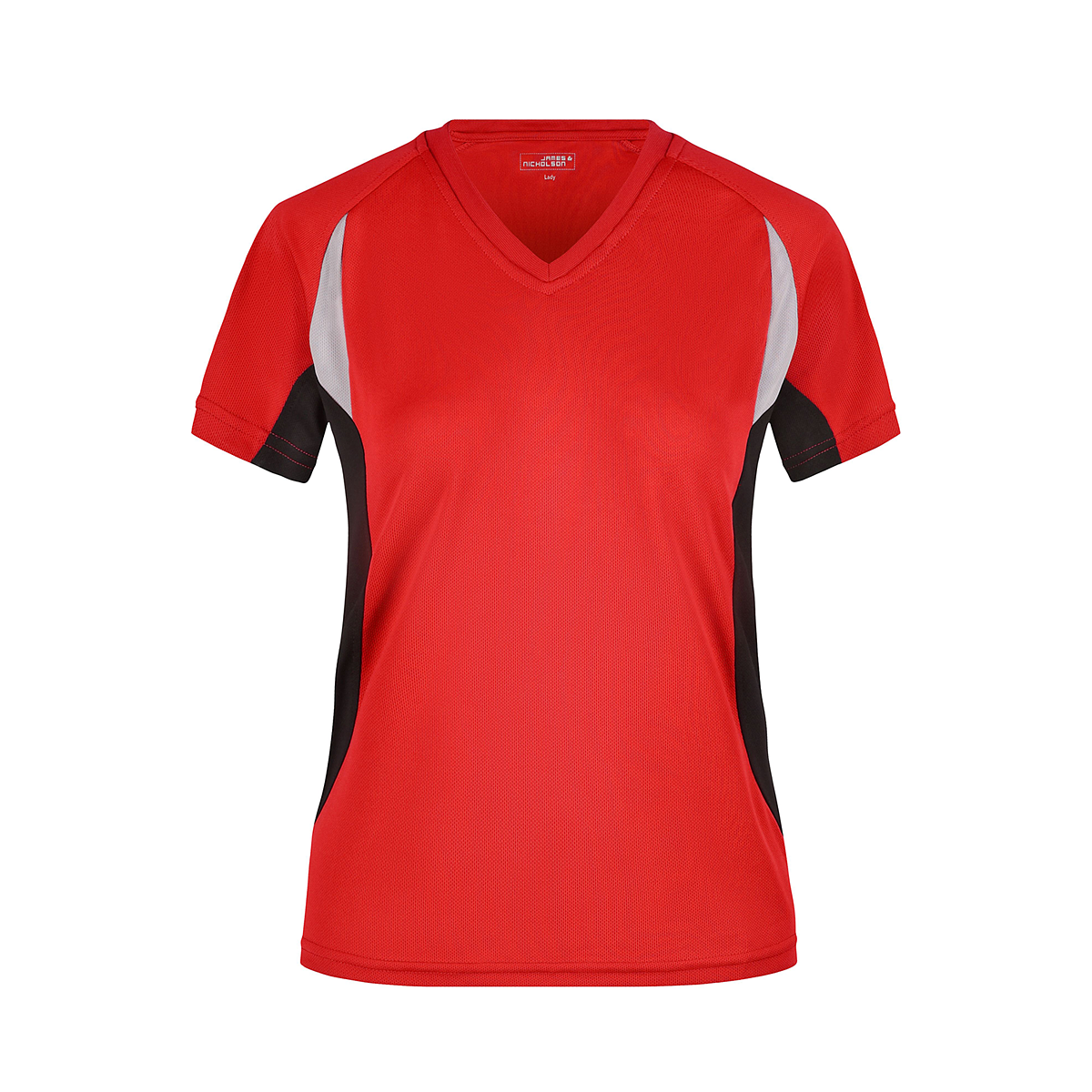 Daiber JN390 Atmungsaktives Laufshirt schwarz/rot (red/black)