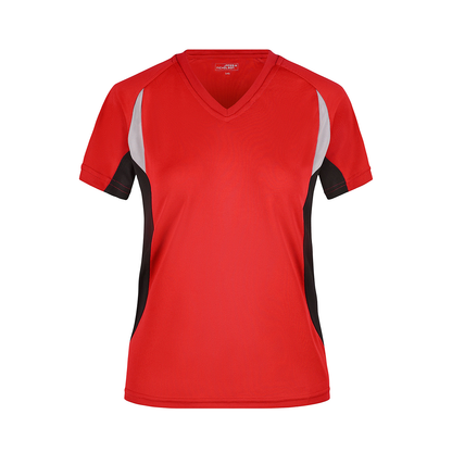 Daiber JN390 Atmungsaktives Laufshirt schwarz/rot (red/black)
