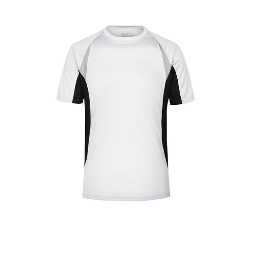 Daiber JN391 Atmungsaktives Laufshirt weiß/schwarz (white/black)