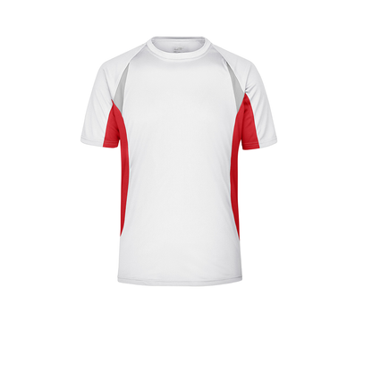 Daiber JN391 Atmungsaktives Laufshirt weiß/rot (white/red)