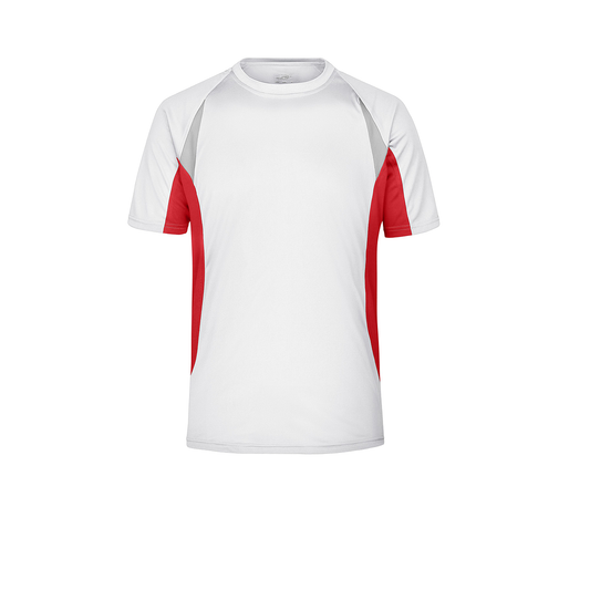 Daiber JN391 Atmungsaktives Laufshirt weiß/rot (white/red)