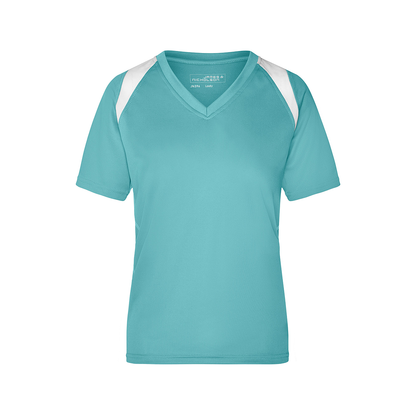 Daiber JN396 Atmungsaktives Laufshirt weiß/grün (mint/white)