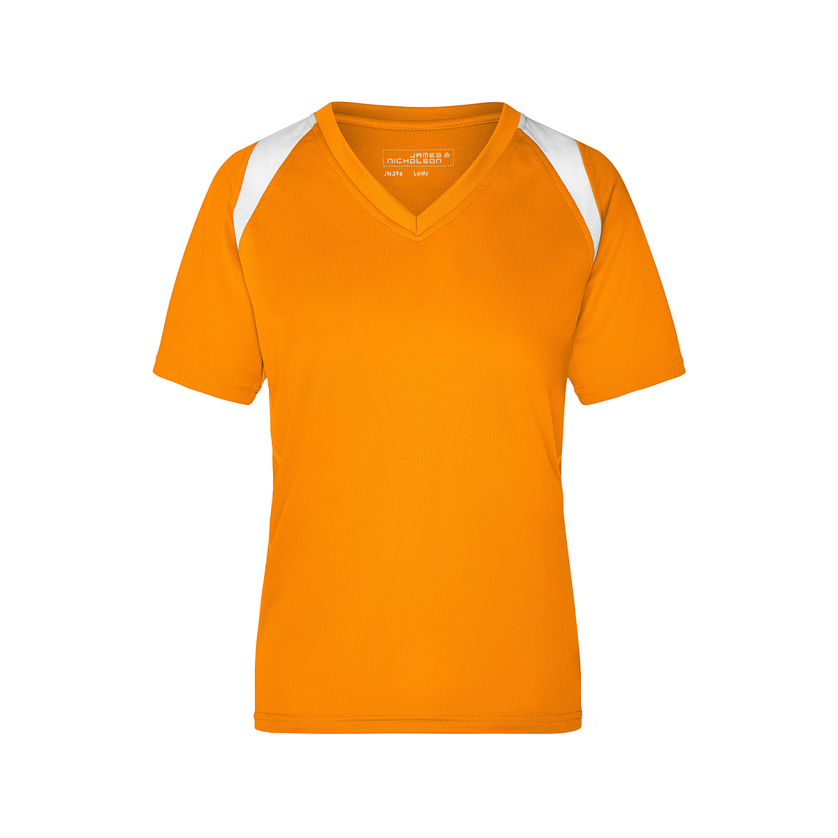 Daiber JN396 Atmungsaktives Laufshirt weiß/orange (orange/white)