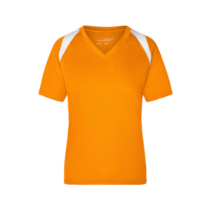 Daiber JN396 Atmungsaktives Laufshirt weiß/orange (orange/white)
