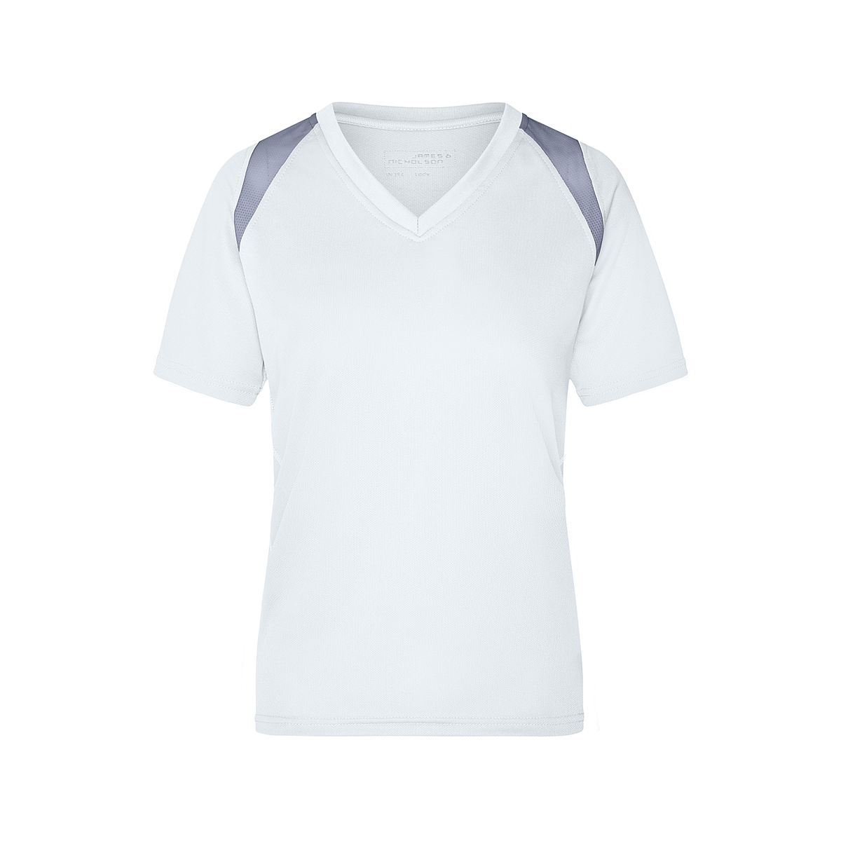 Daiber JN396 Atmungsaktives Laufshirt weiß/grau (white/silver)