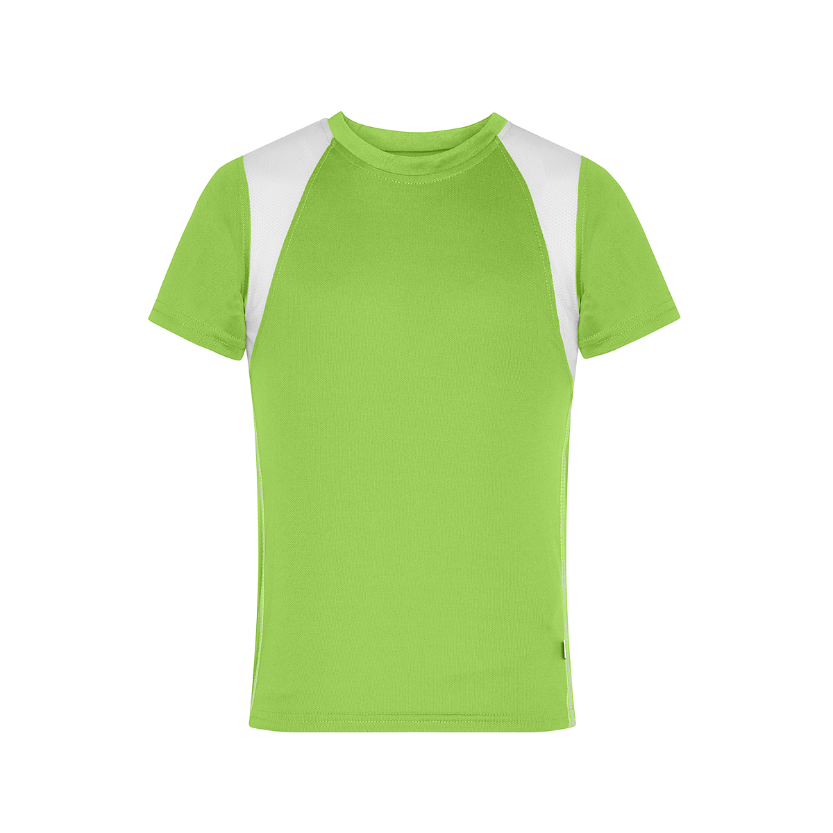 Daiber JN397K Atmungsaktives Laufshirt weiß/grün (lime-green/white)