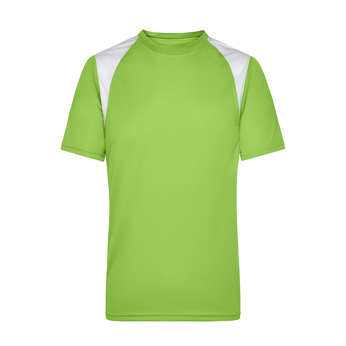 Daiber JN397 Atmungsaktives Laufshirt weiß/grün (lime-green/white)