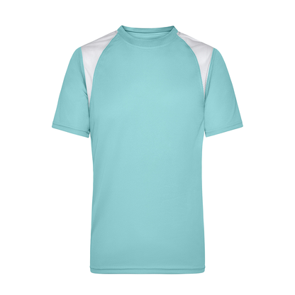 Daiber JN397 Atmungsaktives Laufshirt weiß/grün (mint/white)