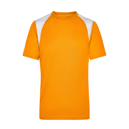 Daiber JN397 Atmungsaktives Laufshirt weiß/orange (orange/white)