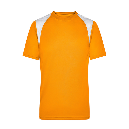 Daiber JN397 Atmungsaktives Laufshirt weiß/orange (orange/white)