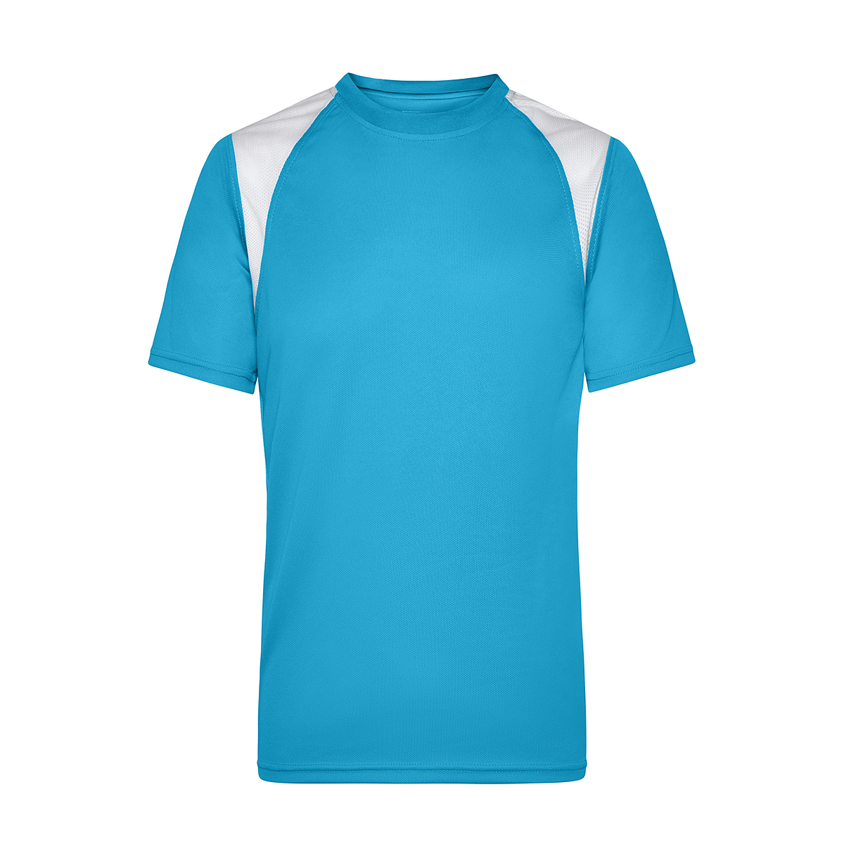 Daiber JN397 Atmungsaktives Laufshirt weiß/blau (turquoise/white)