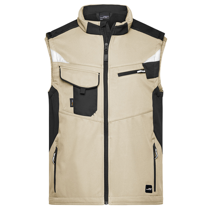 Daiber JN845 Softshelljacke schwarz/braun/grau (stone/black)