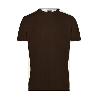 Daiber JN860 T-Shirt mit Kontrasteinsätzen braun/grau (brown/stone)