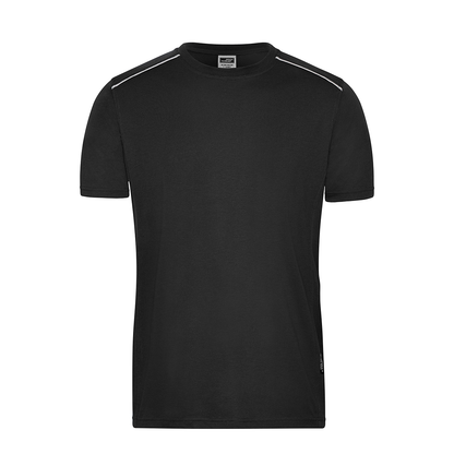 Daiber JN890 Strapazierfähiges und pflegeleichtes T-shirt mit Kontrastpaspel schwarz (black)