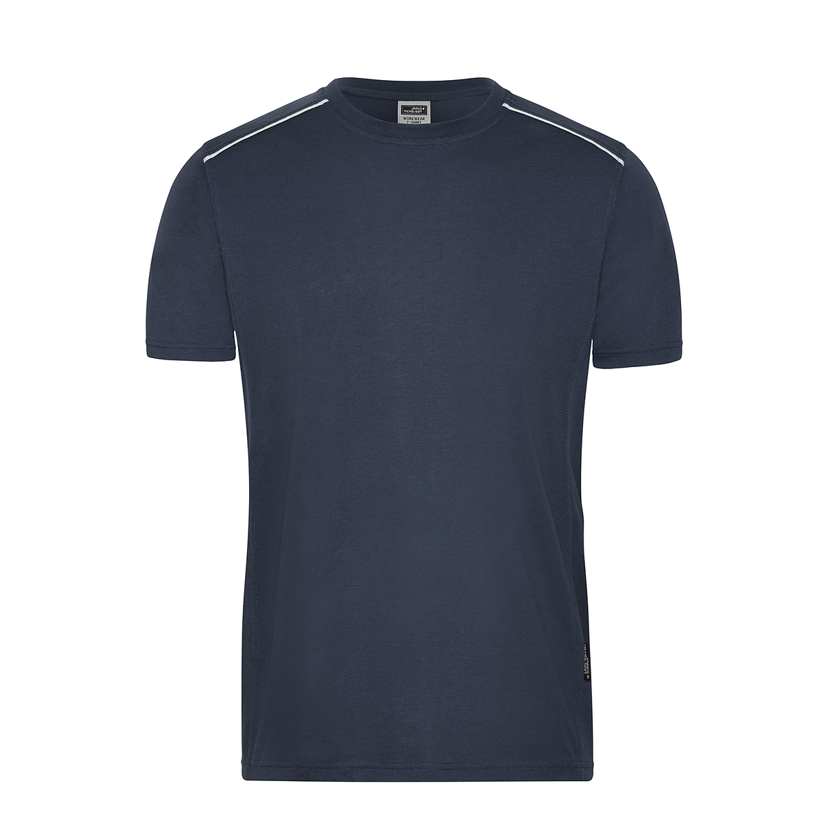 Daiber JN890 Strapazierfähiges und pflegeleichtes T-shirt mit Kontrastpaspel blau (navy)