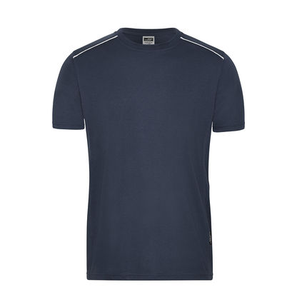 Daiber JN890 Strapazierfähiges und pflegeleichtes T-shirt mit Kontrastpaspel blau (navy)