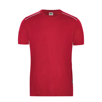 Daiber JN890 Strapazierfähiges und pflegeleichtes T-shirt mit Kontrastpaspel rot (red)