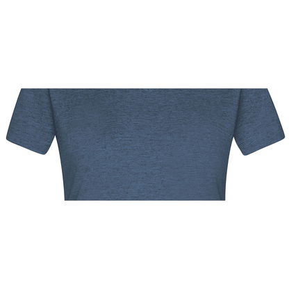 Daiber JN973 Modisches T-Shirt mit V-Ausschnitt blau (blue-melange)