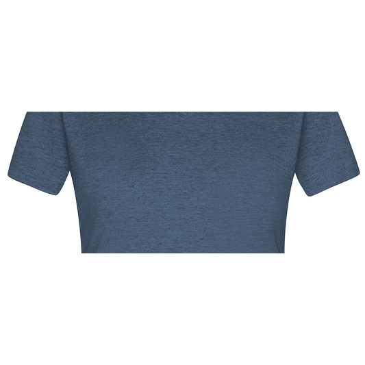 Daiber JN973 Modisches T-Shirt mit V-Ausschnitt blau (blue-melange)