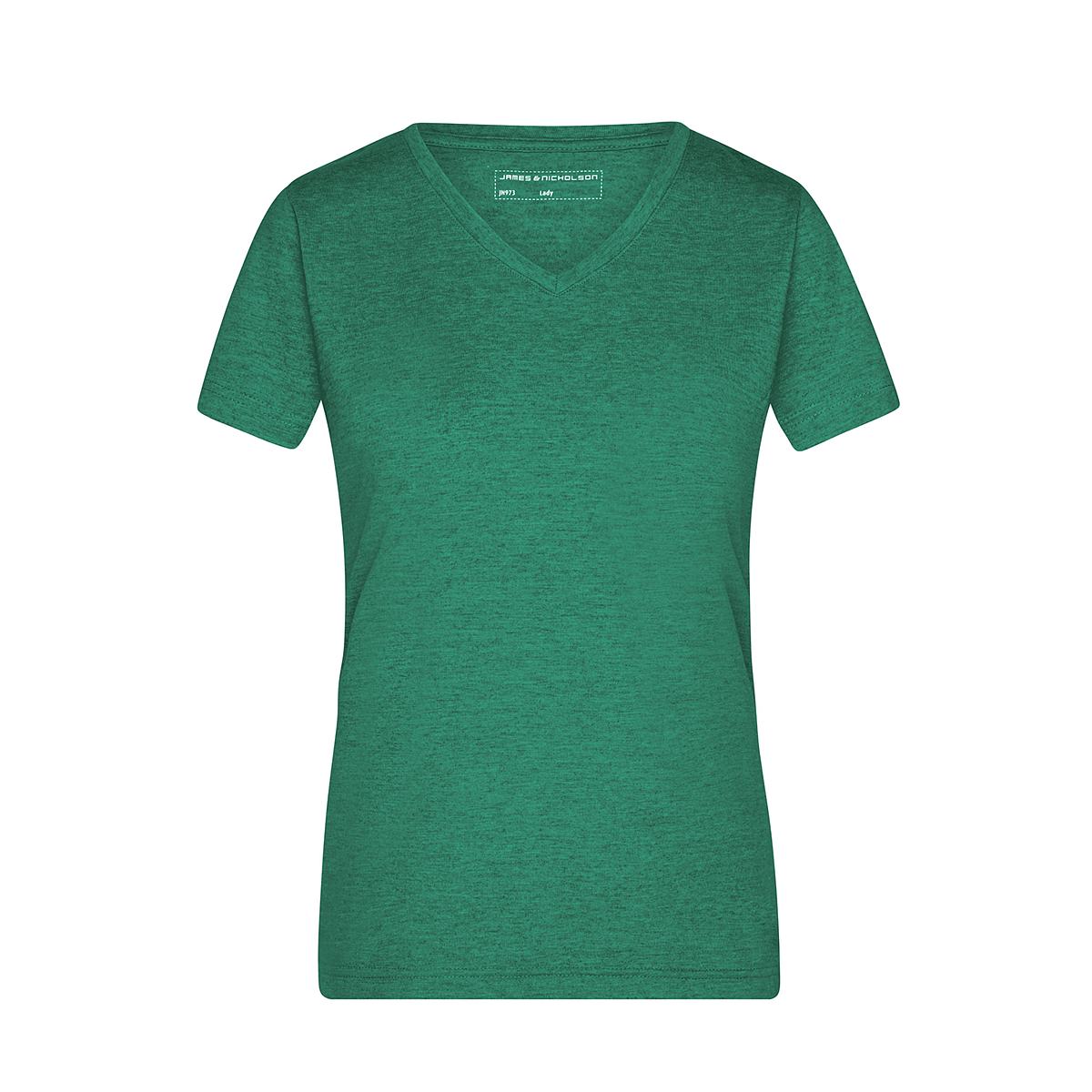 Daiber JN973 Modisches T-Shirt mit V-Ausschnitt grün (green-melange)