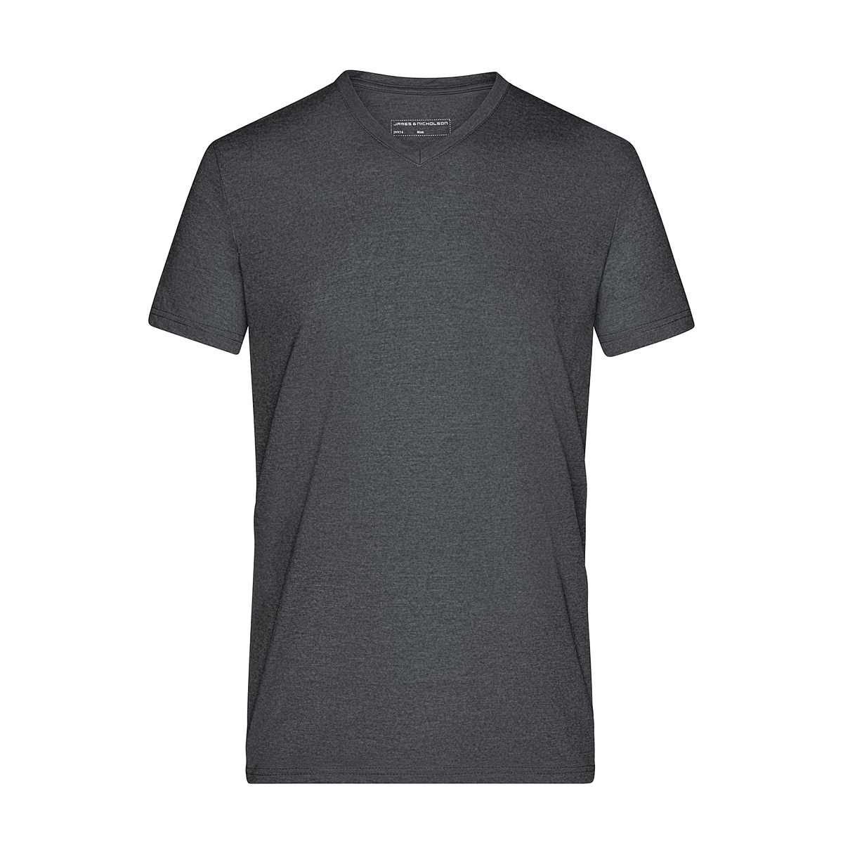 Daiber JN974 Modisches T-Shirt mit V-Ausschnitt schwarz (black-melange)