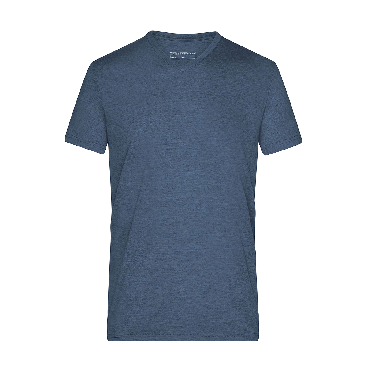 Daiber JN974 Modisches T-Shirt mit V-Ausschnitt blau (blue-melange)