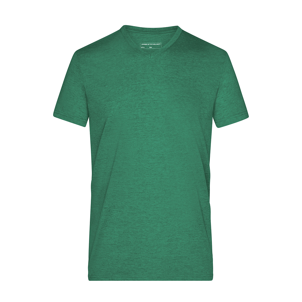 Daiber JN974 Modisches T-Shirt mit V-Ausschnitt grün (green-melange)