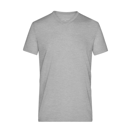 Daiber JN974 Modisches T-Shirt mit V-Ausschnitt grau (grey-heather)
