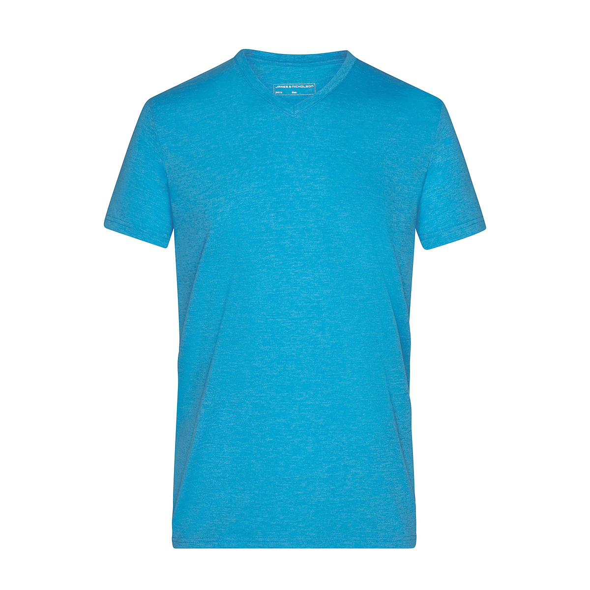 Daiber JN974 Modisches T-Shirt mit V-Ausschnitt blau (turquoise-melange)