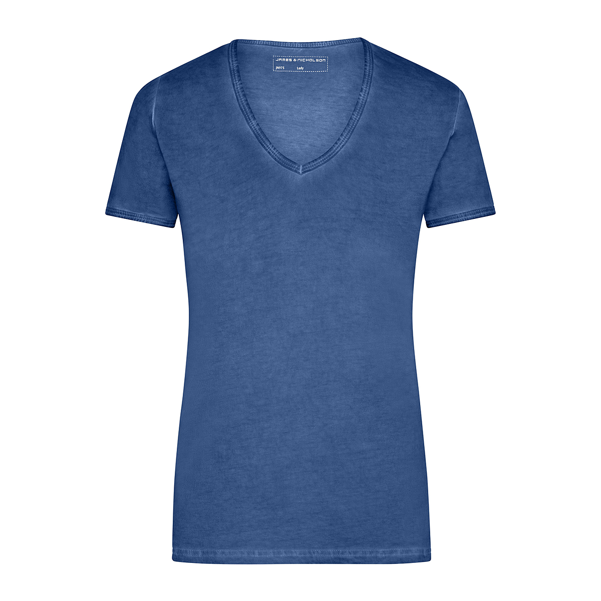 Daiber JN975 Trendiges T-Shirt mit V-Ausschnitt blau (denim)
