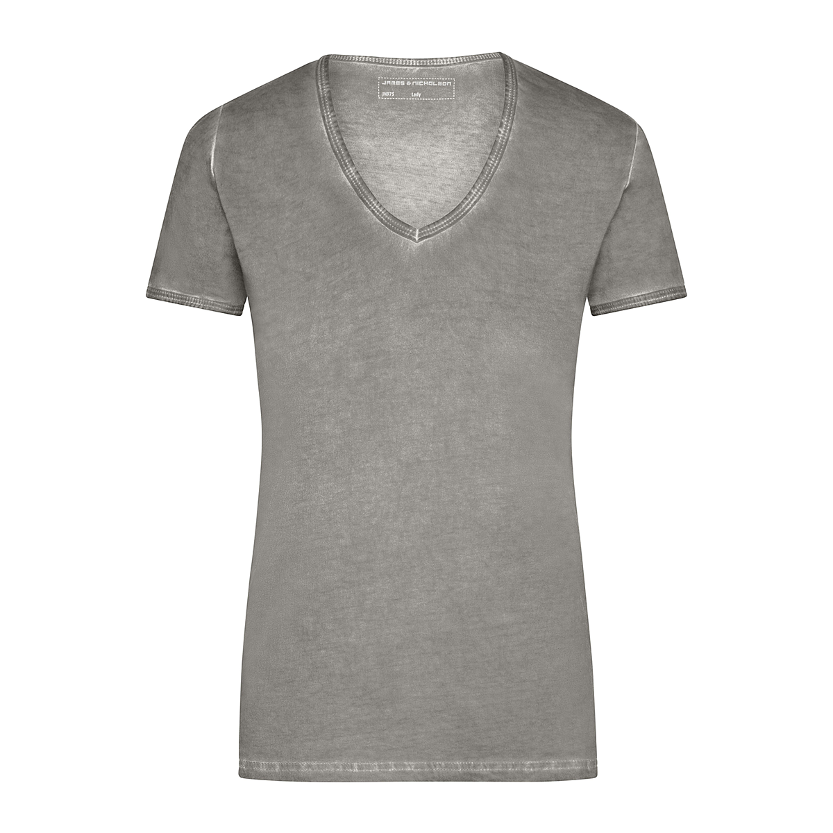 Daiber JN975 Trendiges T-Shirt mit V-Ausschnitt grau (grey)