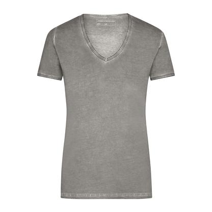 Daiber JN975 Trendiges T-Shirt mit V-Ausschnitt grau (grey)